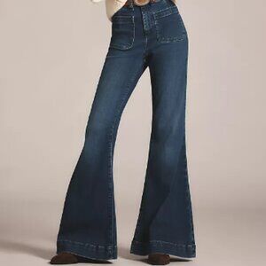 Maeve High-Rise Mega-Flare Jeans